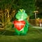 Glitzhome® 6ft Lighted Valentine's Inflatable Frog with Heart Decor